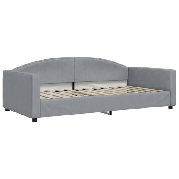 vidaXL Dagbädd utdragbar med lådor ljusgrå 100x200 cm tyg