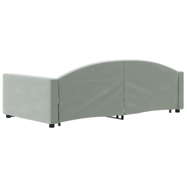 vidaXL Dagbädd utdragbar med lådor ljusgrå 90x200 cm sammet
