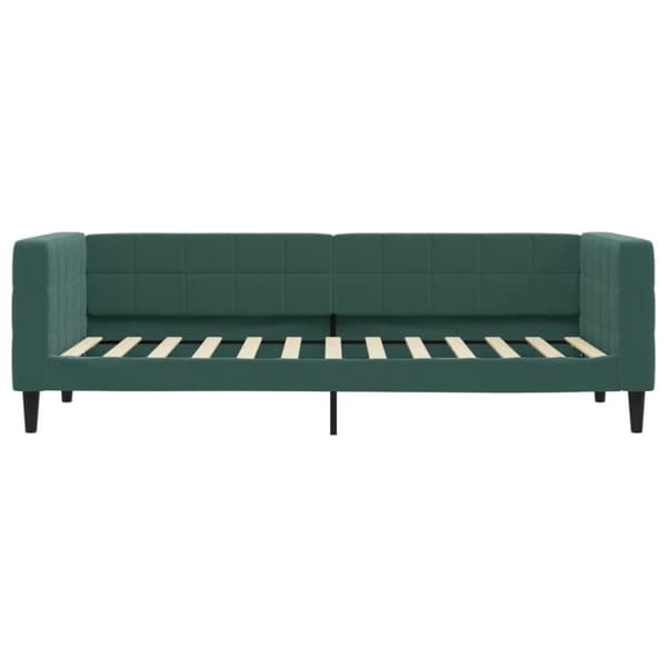 vidaXL Dagbädd med madrass mörkgrön 80x200 cm sammet