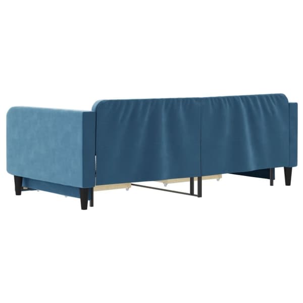 vidaXL Dagbädd utdragbar med lådor blå 100x200 cm sammet