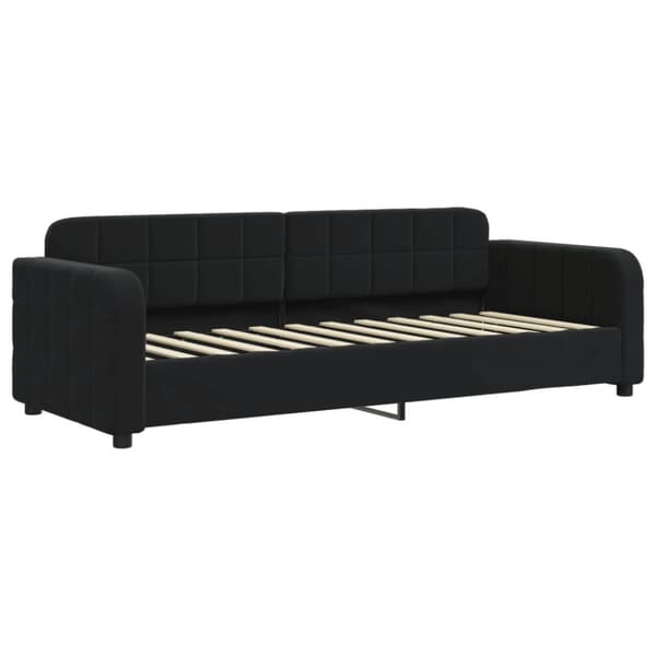 vidaXL Dagbädd utdragbar med lådor svart 80x200 cm sammet