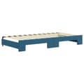 Miniatyrbillede 7 af 11: vidaXL daybed med udtræk og skuffer 100x200 cm velour blå