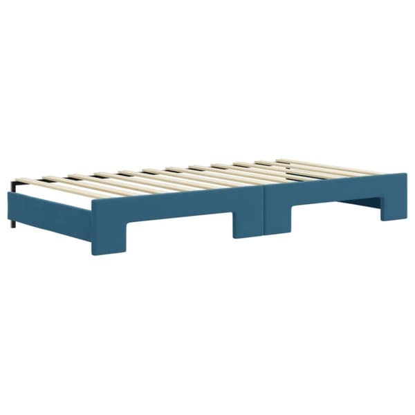 vidaXL daybed med udtræk og skuffer 100x200 cm velour blå