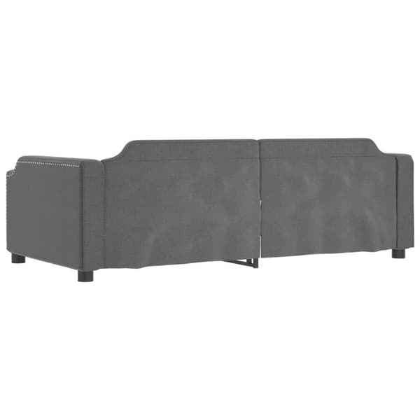 vidaXL Dagbädd utdragbar med lådor mörkgrå 80x200 cm tyg