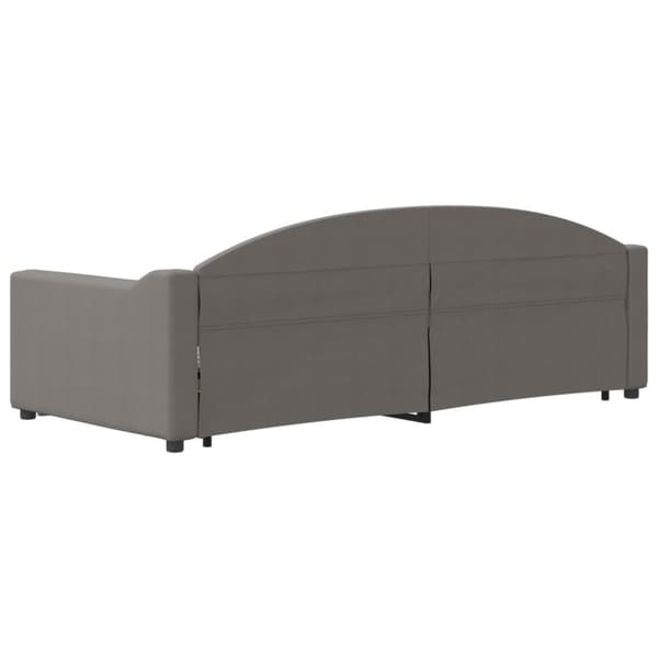 vidaXL Dagbädd utdragbar med lådor taupe 90x200 cm tyg