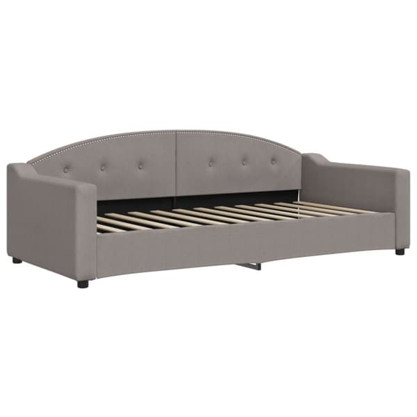 vidaXL Dagbädd utdragbar med lådor taupe 90x200 cm tyg