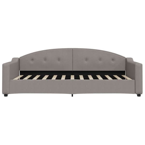 vidaXL Dagbädd utdragbar med lådor taupe 90x200 cm tyg
