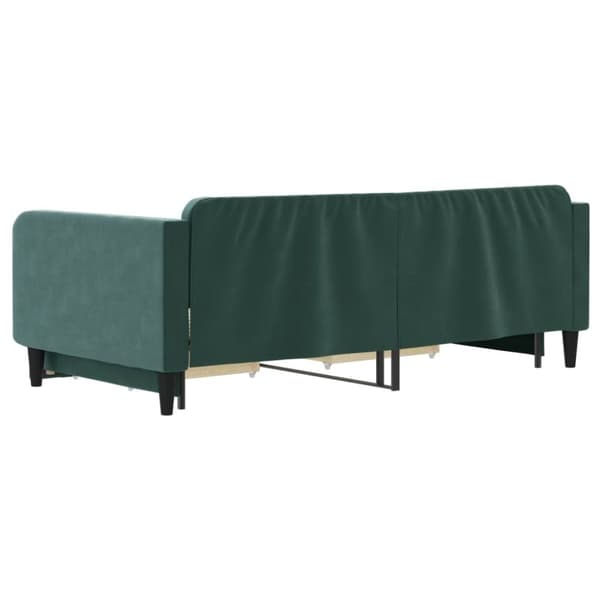 vidaXL Dagbädd utdragbar med lådor mörkgrön 100x200 cm sammet