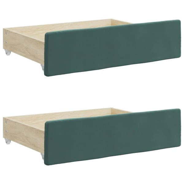 vidaXL Dagbädd utdragbar med lådor mörkgrön 100x200 cm sammet