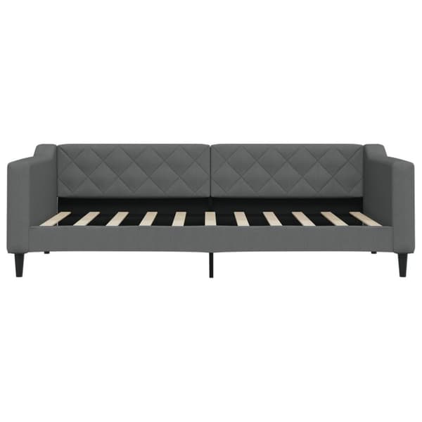 vidaXL daybed med udtræk og skuffer 90x190 cm stof mørkegrå