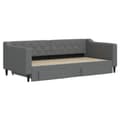 Miniatyrbillede 2 af 11: vidaXL daybed med udtræk og skuffer 90x190 cm stof mørkegrå