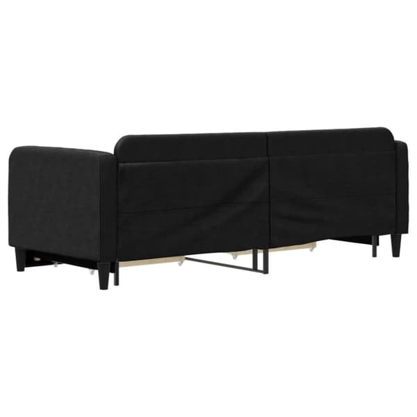 vidaXL Dagbädd utdragbar med lådor svart 80x200 cm tyg