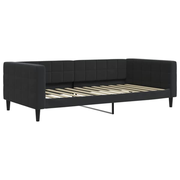 vidaXL Dagbädd utdragbar med lådor svart 100x200 cm sammet
