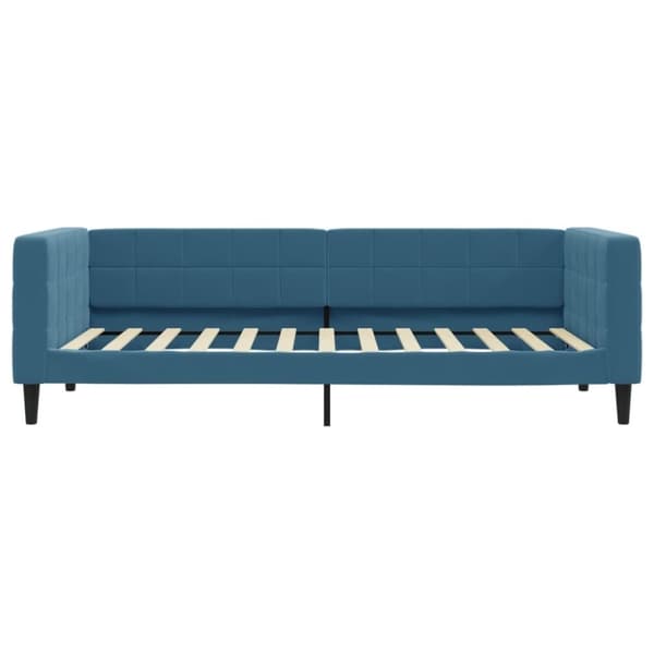 vidaXL daybed med udtræk og skuffer 90x200 cm velour blå