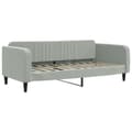 Miniatyrbillede 5 af 11: vidaXL daybed med udtræk og skuffer 90x190 cm velour lysegrå