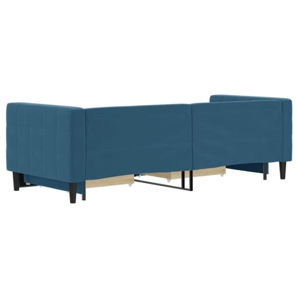 vidaXL daybed med udtræk og skuffer 80x200 cm stof blå