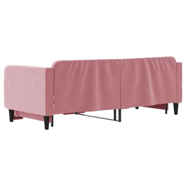 vidaXL Dagbädd utdragbar rosa 80x200 cm sammet