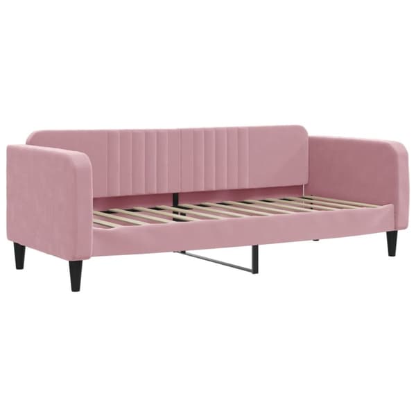 vidaXL Dagbädd utdragbar rosa 80x200 cm sammet