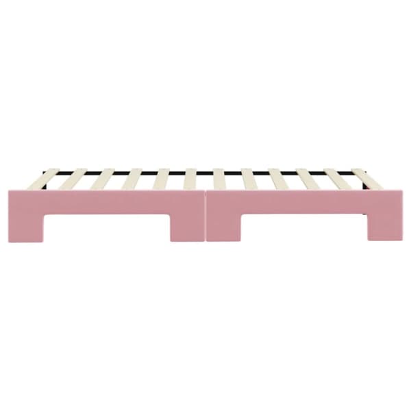 vidaXL Dagbädd utdragbar rosa 80x200 cm sammet