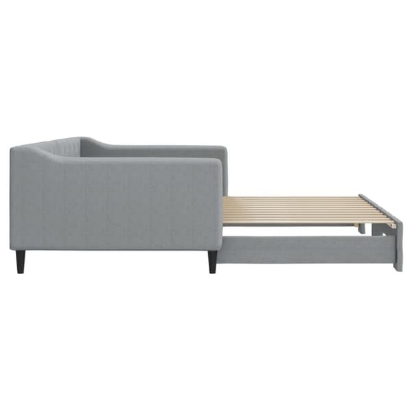 vidaXL Dagbädd utdragbar ljusgrå 100x200 cm tyg
