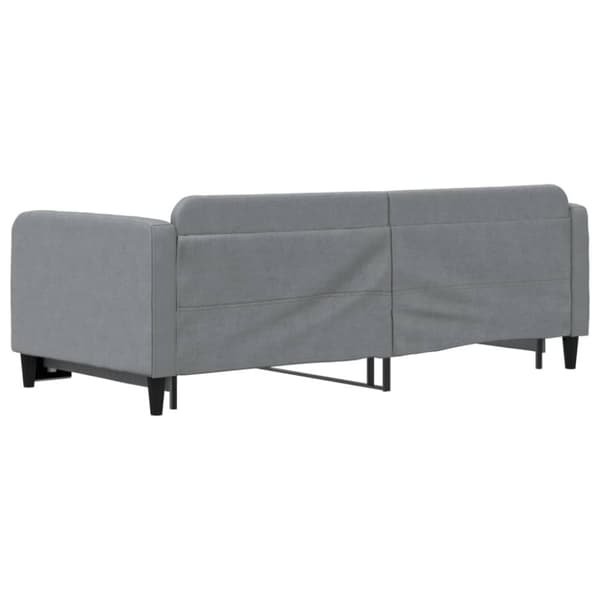 vidaXL Dagbädd utdragbar ljusgrå 90x200 cm tyg