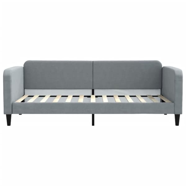 vidaXL Dagbädd utdragbar ljusgrå 90x200 cm tyg