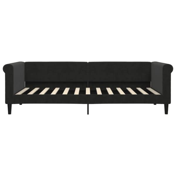 vidaXL Dagbädd utdragbar svart 90x200 cm sammet