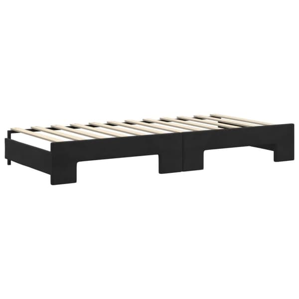 vidaXL Dagbädd utdragbar svart 90x200 cm sammet