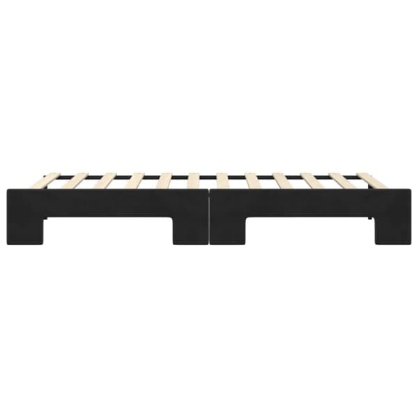 vidaXL Dagbädd utdragbar svart 90x200 cm sammet
