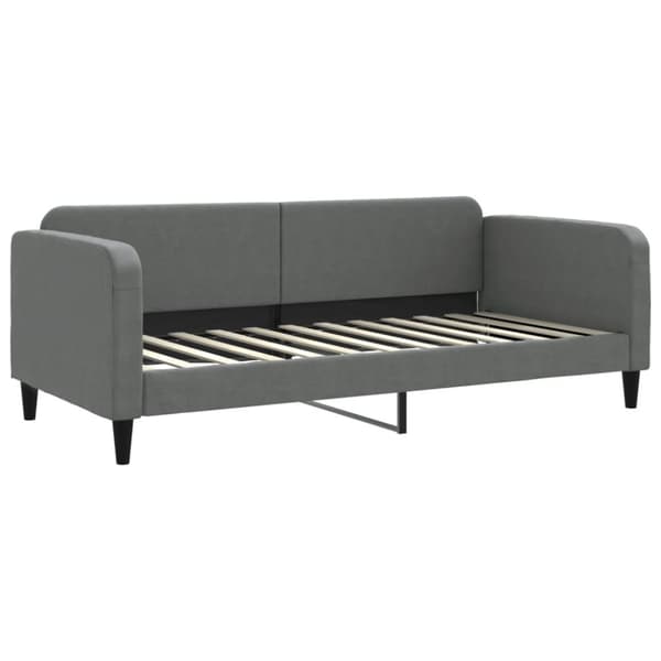 vidaXL Dagbädd utdragbar med madrasser mörkgrå 90x200 cm tyg