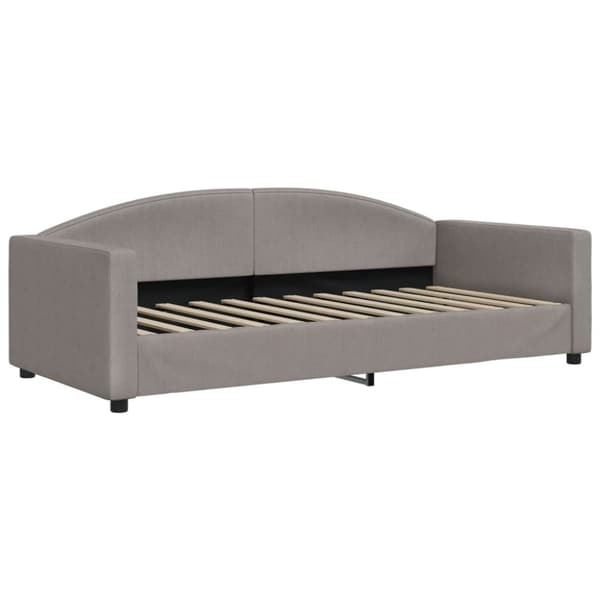 vidaXL Dagbädd utdragbar med lådor taupe 90x200 cm tyg