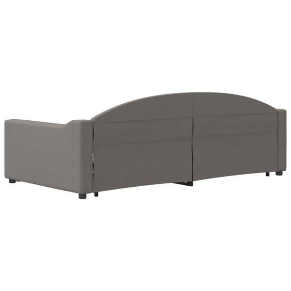 vidaXL Dagbädd utdragbar med lådor taupe 100x200 cm tyg