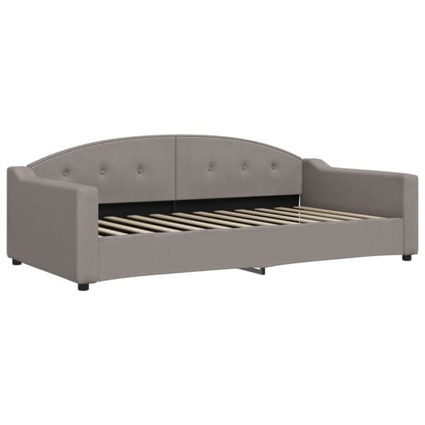vidaXL Dagbädd utdragbar med lådor taupe 100x200 cm tyg