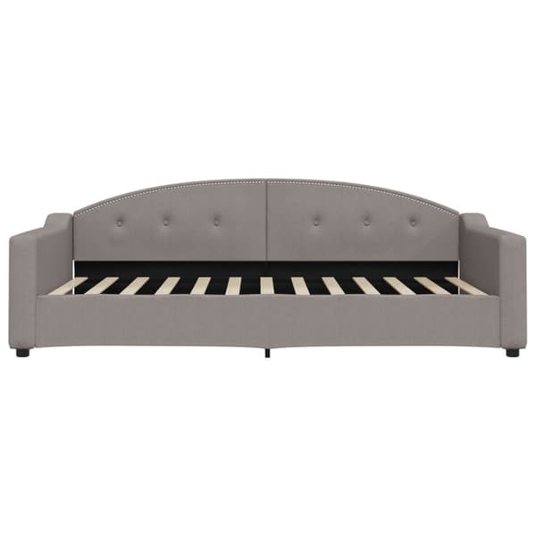 vidaXL Dagbädd utdragbar med lådor taupe 100x200 cm tyg