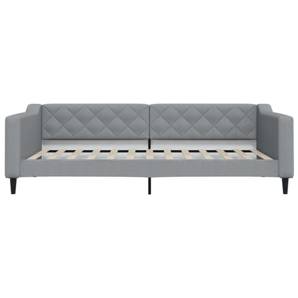 vidaXL Dagbädd utdragbar med lådor ljusgrå 100x200 cm tyg