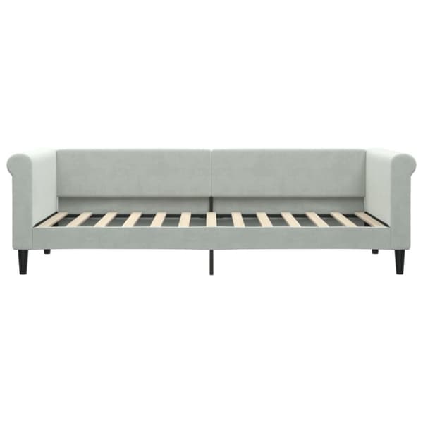 vidaXL Dagbädd utdragbar med lådor ljusgrå 80x200 cm sammet