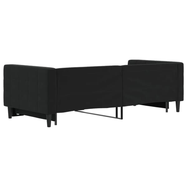 vidaXL Dagbädd utdragbar svart 90x200 cm sammet