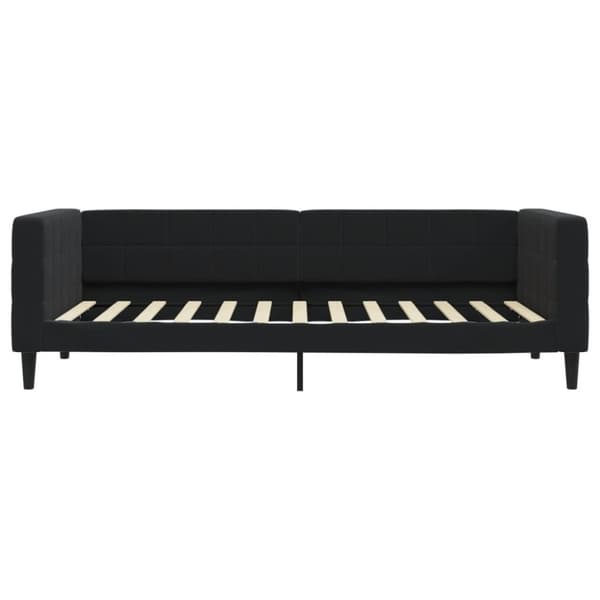 vidaXL Dagbädd utdragbar svart 90x200 cm sammet