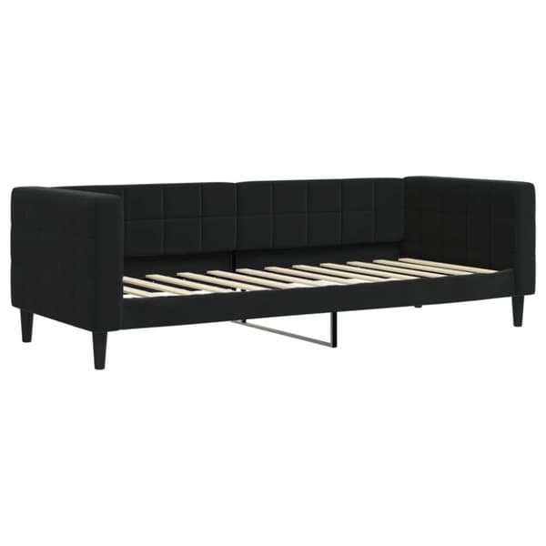 vidaXL Dagbädd med madrasser utdragbar svart 80x200 cm sammet