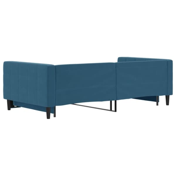 vidaXL Dagbädd utdragbar blå 100x200 cm sammet