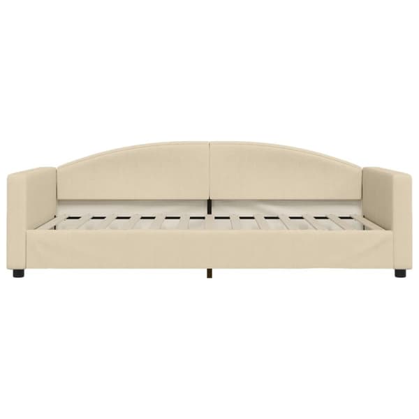 vidaXL Dagbädd utdragbar gräddvit 100x200 cm tyg