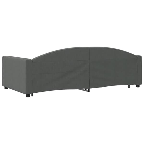 vidaXL Dagbädd utdragbar med lådor mörkgrå 100x200 cm tyg