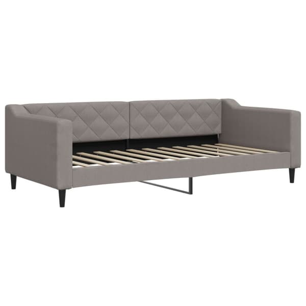 vidaXL Dagbädd utdragbar med lådor taupe 90x200 cm tyg
