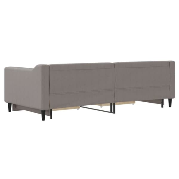 vidaXL Dagbädd utdragbar med lådor taupe 90x200 cm tyg