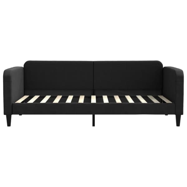 vidaXL Dagbädd utdragbar med lådor svart 90x200 cm tyg
