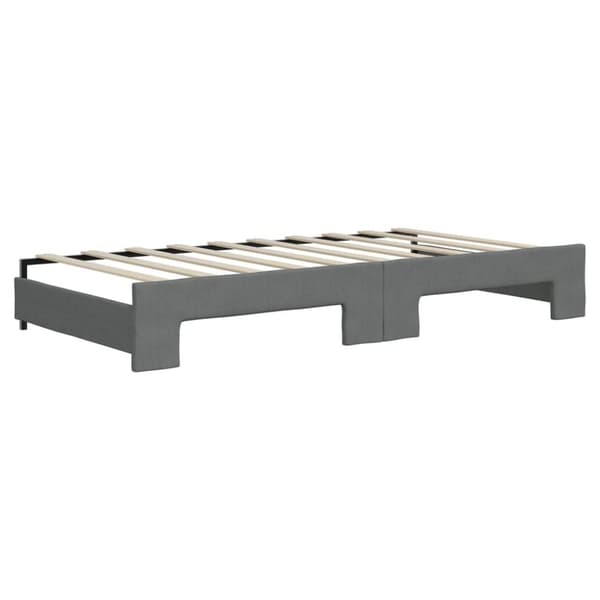 vidaXL daybed med udtræk og skuffer 90x190 cm stof mørkegrå