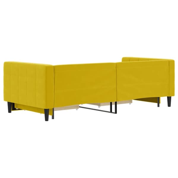 vidaXL Dagbädd utdragbar med lådor gul 90x200 cm sammet