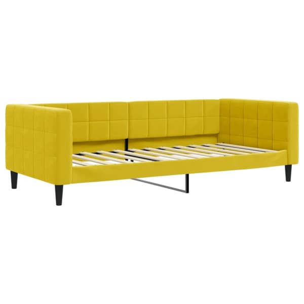 vidaXL Dagbädd utdragbar med lådor gul 90x200 cm sammet