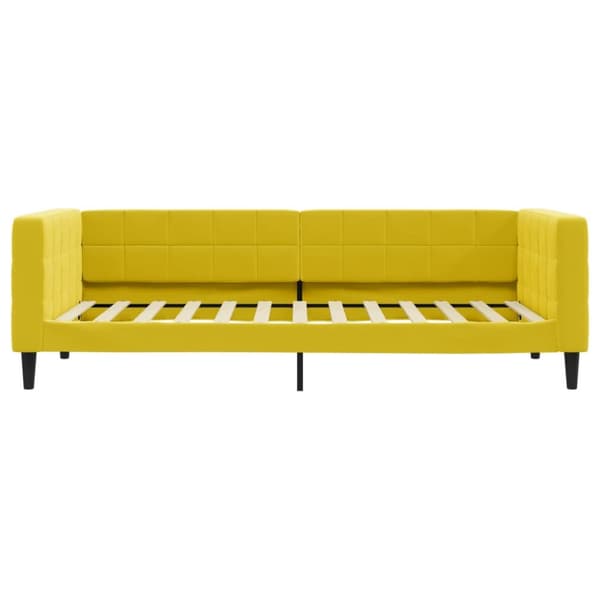 vidaXL Dagbädd utdragbar med lådor gul 90x200 cm sammet