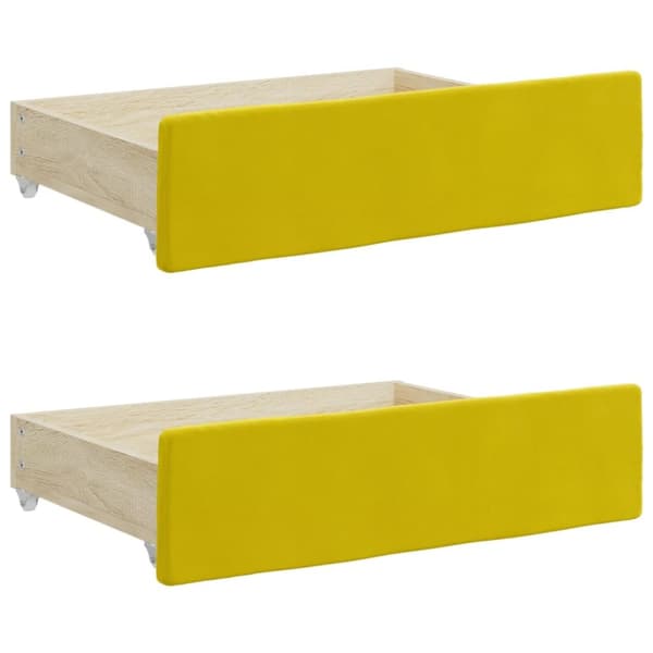 vidaXL Dagbädd utdragbar med lådor gul 90x200 cm sammet